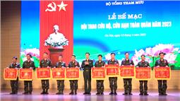 Bế mạc Hội thao Cứu hộ, cứu nạn toàn quân năm 2023: Đội tuyển Quân khu 1 giành giải nhì toàn đoàn
